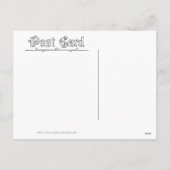 Deco kerstkaart met huis en maan feestdagenkaart (Achterkant)