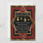 Deco-kerstuitnodiging Kaart (Voorkant)