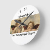  deco-klok met Raffaello's Angels Ronde Klok (Hoek)