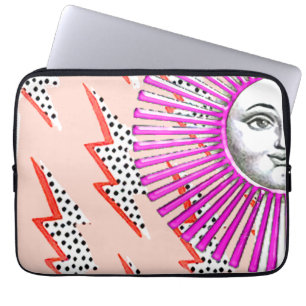 Deco Kubistische Geometrische Futuristische Laptop Sleeve