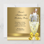 Deco Lady Goud Te Fabulous Verjaardag Kaart (Achterkant)