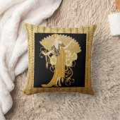 Deco Lady met de Fan Kussen (Deken)