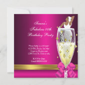 Deco Lady Pink Gold te verbluffend Birthday Kaart (Achterkant)