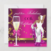 Deco Lady Pink Gold te verbluffend Birthday Kaart (Voorkant)