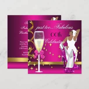 Deco Lady Pink Gold te verbluffend Birthday Kaart