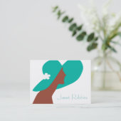 Deco Lady Profielkaart Groen Visitekaartje (Staand voorkant)