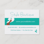 Deco Lady Profielkaart Groen Visitekaartje (Achterkant)