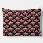 Deco Lady zwart en roze met bloemen Etui (Achterkant)