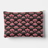 Deco Lady zwart en roze met bloemen Etui (Achterkant)