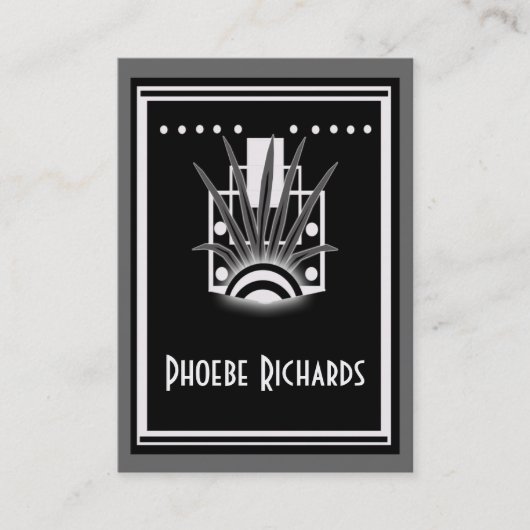 deco leaf visitekaartje (Voorkant)