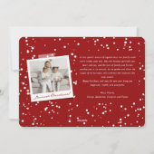 Deco Leaves Mistletoes Joyeux Noel Kerstfoto Feestdagenkaart (Achterkant)