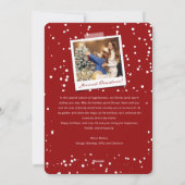 Deco Leaves Mistletoes Joyeux Noel Kerstfoto Feestdagenkaart (Achterkant)