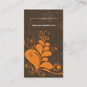 Deco Leaves Natuur Rustige Art-kaart Visitekaartje (Achterkant)