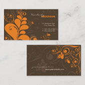 Deco Leaves Natuur Rustige Art-kaart Visitekaartje (Voorkant / Achterkant)