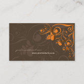 Deco Leaves Natuur Rustige Art-kaart Visitekaartje (Achterkant)