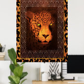 Deco Leopard Poster (Thuiskantoor)