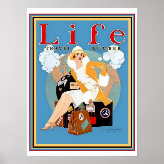 Deco Life Travel Hoesje- Coles Phillips 12 x 16 Poster (Voorkant)