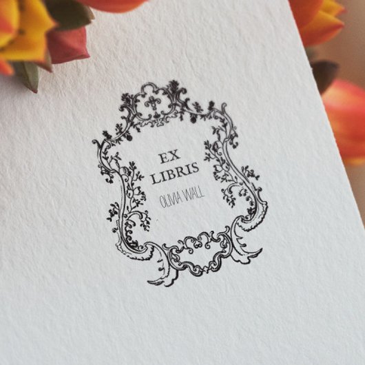  Deco Lijst Bookplate Ex Libris Bookish Rubberstempel