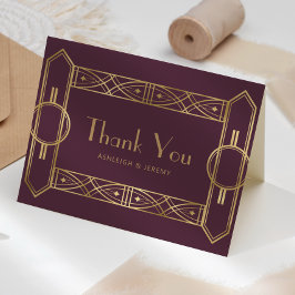  Deco Lijst Bourgondië Gouden bruiloft Dank u Kaart