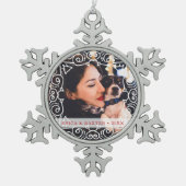 Deco Lijst Foto Tin Sneeuwvlok Ornament (Voorkant)