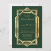 Deco Lijst Green Wedding 1920 Kaart (Voorkant)