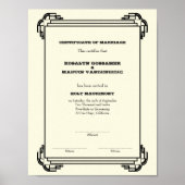 Deco lijst keepomwille bruiloft certificaat vertic poster (Voorkant)