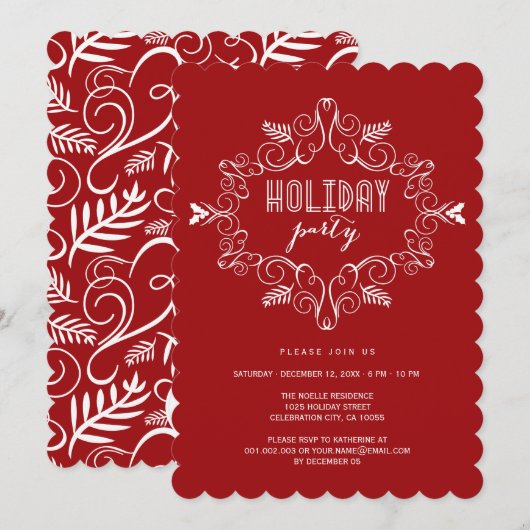 Deco-Lijst Klassieke feestdag Kaart (Voorkant / Achterkant)