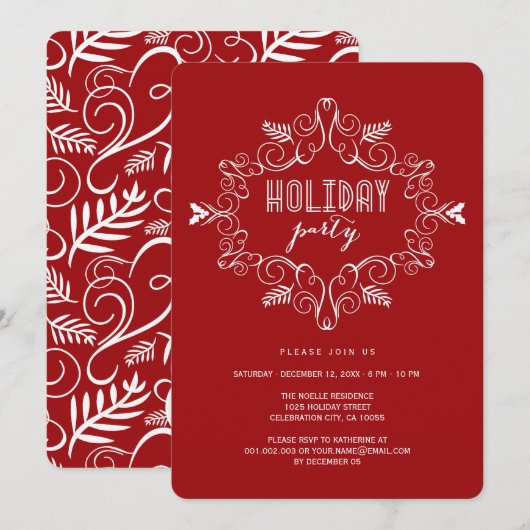 Deco-Lijst Klassieke feestdag Kaart (Voorkant / Achterkant)