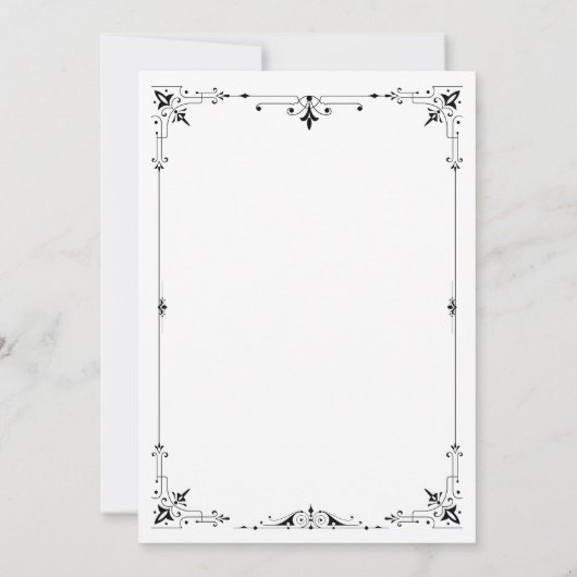  Deco Lijst Land Westerne officiële bruiloft Kaart (Achterkant)