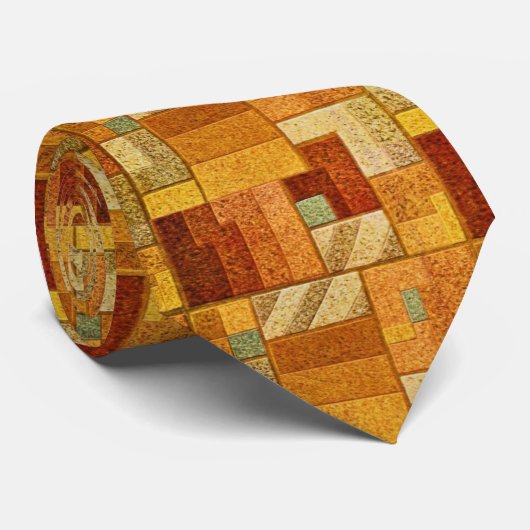 Deco linoleum-ontwerp #3 1930 stropdas (Opgerold)