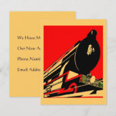 deco locomotief We hebben aankondigingen verplaat (Voorkant / Achterkant)