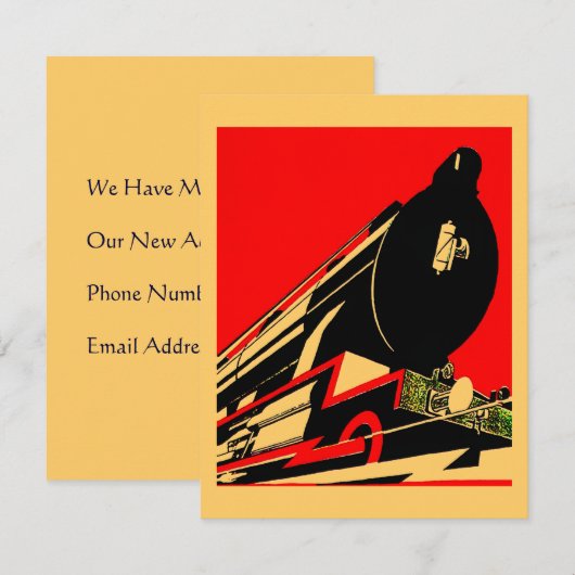 deco locomotief We hebben aankondigingen verplaat (Voorkant / Achterkant)