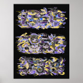 deco' machine-inktkunst poster (Voorkant)