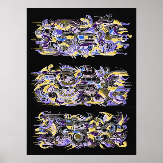 deco' machine-inktkunst poster (Voorkant)