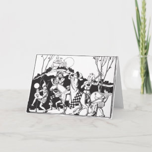 Deco Medievalist Renaissance Kerstmis Charivari Feestdagen Kaart