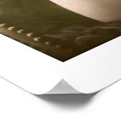 deco-meisje, kralen, bloemen op stoel poster (Hoek)