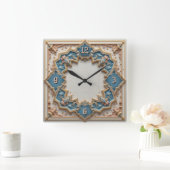 Deco mint vierkante klok (Huis)