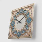 Deco mint vierkante klok (Hoek)
