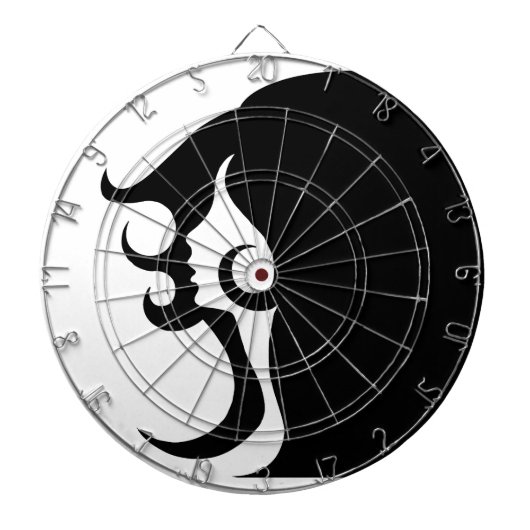 Deco Mod Vrouw Dartboard Dartbord (Voorkant)