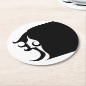 Deco Mod Vrouw Papier Onderzetter (Gebogen)