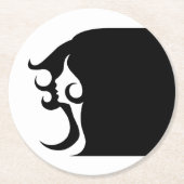 Deco Mod Vrouw Papier Onderzetter (Voorkant)