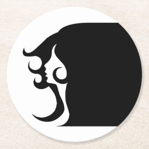 Deco Mod Vrouw Papier Onderzetter