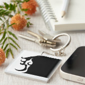 Deco Mod Woman Acrylische Sleutelhanger (Voorkant Rechts)