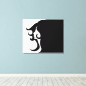 Deco Mod Woman Canvas Afdruk (Insitu (Houten vloer))