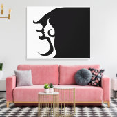 Deco Mod Woman Canvas Afdruk (Insitu (Woonkamer))