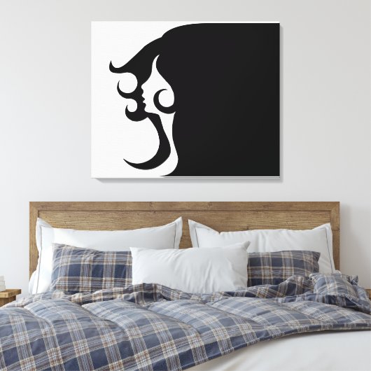 Deco Mod Woman Canvas Afdruk (Insitu (Slaapkamer))