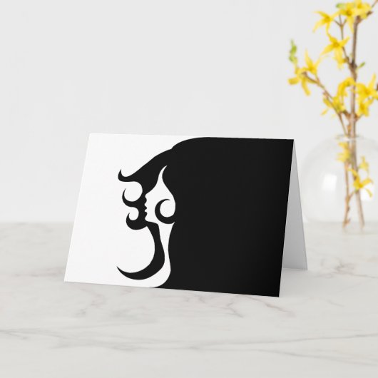 Deco Mod Woman Kaart (Gele Bloem)