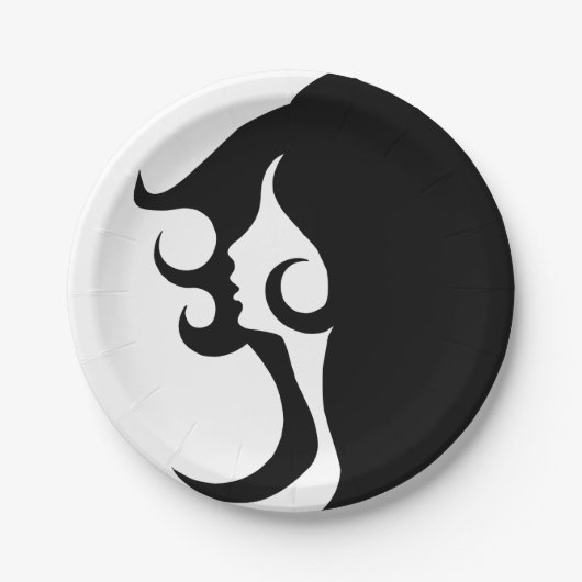 Deco Mod Woman Papieren Bordje (Voorkant)