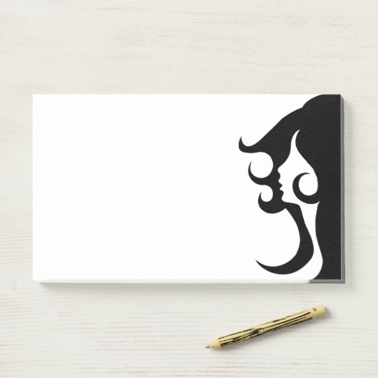 Deco Mod Woman Post-it® Notes (Op bureau)