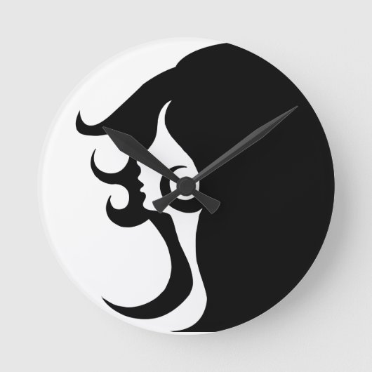 Deco Mod Woman Ronde Klok (Voorkant)